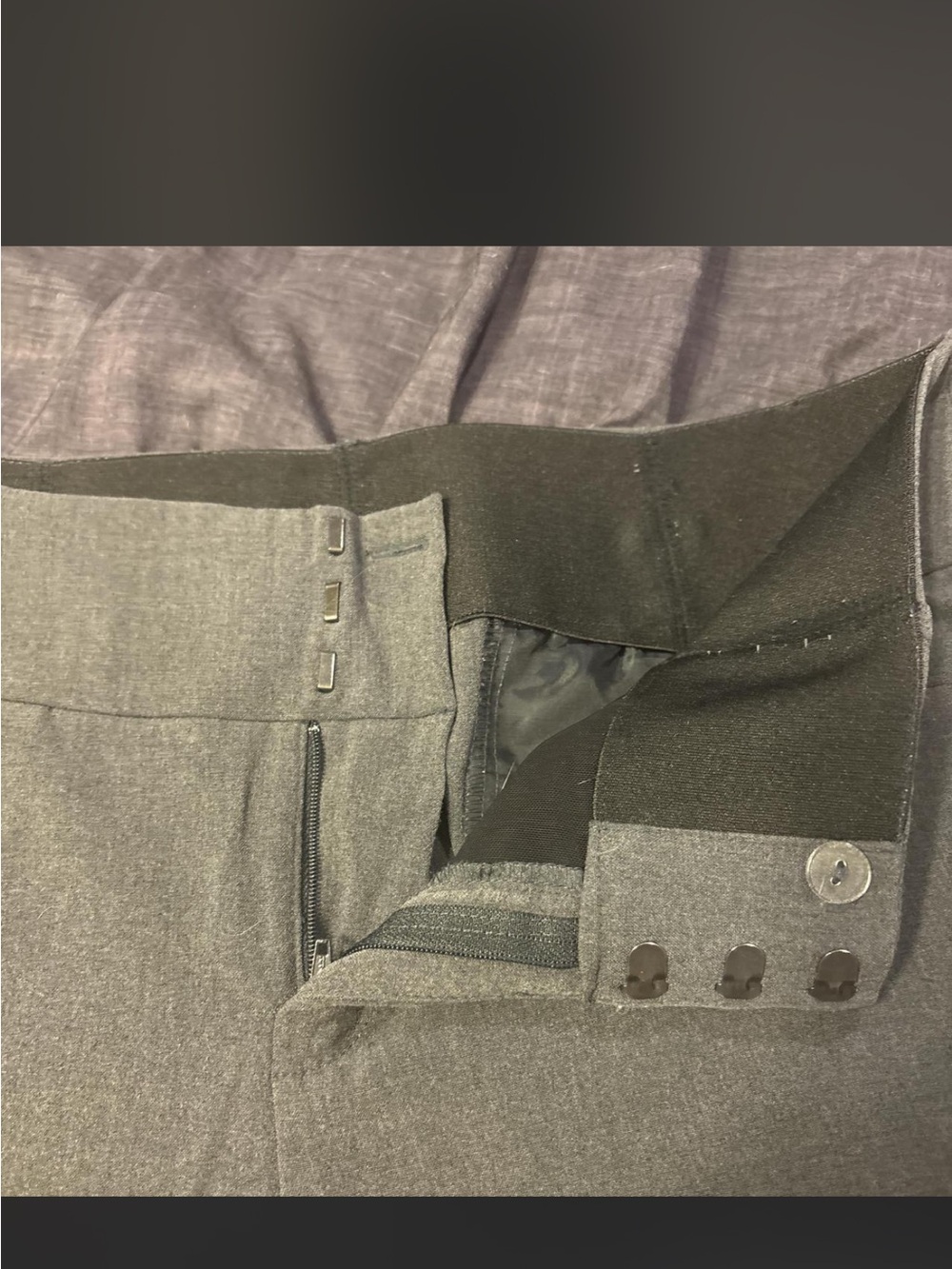 Grey APT Stretch Flare Pants - Picture 3 of 4